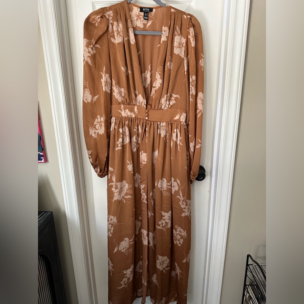 privy orange floral kimono